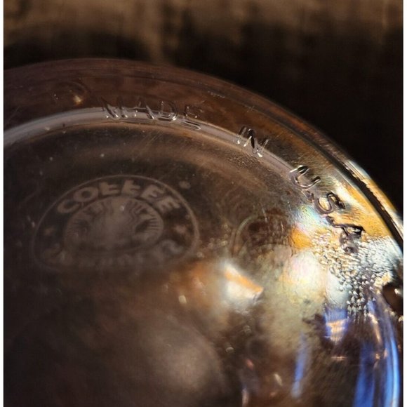 Starbucks Clear Pink Glass Coffee Mug Tea Cup 12 oz. Made in USA - Picture 4 of 4